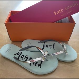 Kate Spade “Just Married” Flip Flops size 7